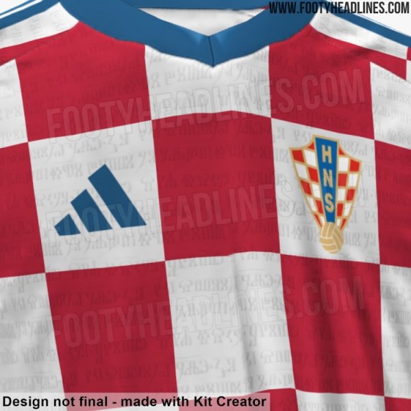 克罗地亚队新球衣联想：保遗留统方格图案，融入格拉哥里字母
