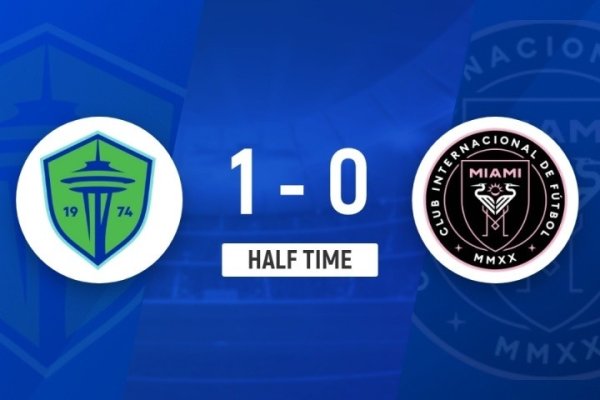 半场-迈阿密外洋0-1西雅图海湾东谈主 迈阿密零射正，后防漏东谈主丢球