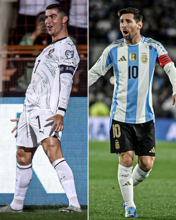 不甘人后！38岁梅西昨日双响世初赛进球平C罗，40岁C罗当天又升迁