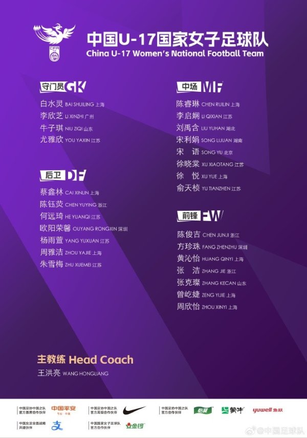 北青：孙雯看成团长带队出征U17女足寰宇杯，球队见解小组出线