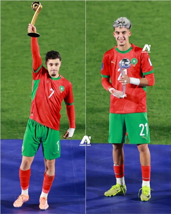 捧杯时代！摩洛哥首夺世青赛冠军，因凡蒂诺受奖，玛玛获金球奖