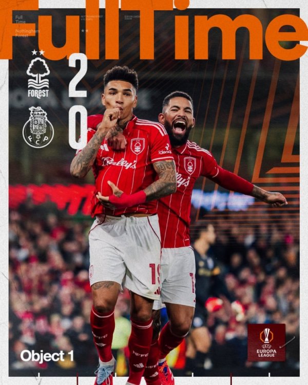 闭幕10场不堪！诺丁汉丛林2-0波尔图，怀特、伊戈尔-热苏斯点射